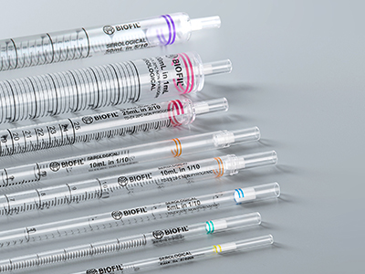 管頭印刻不同色環(huán)標識，便于識別移液管量程型號