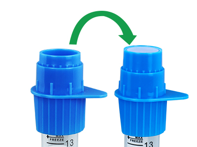 分體式設(shè)計，上杯可倒置收 集殘留細胞，有效降低樣本 損失